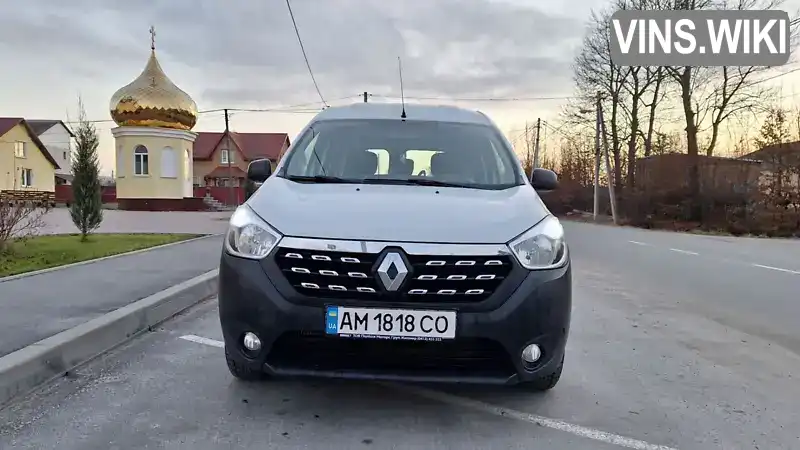 Мінівен Renault Dokker 2018 1.5 л. Ручна / Механіка обл. Житомирська, Звягель - Фото 1/18