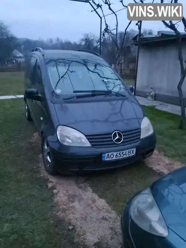 Мінівен Mercedes-Benz Vaneo 2003 1.69 л. Ручна / Механіка обл. Закарпатська, location.city.hanychi - Фото 1/8