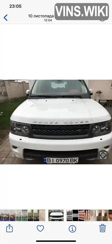 Позашляховик / Кросовер Land Rover Range Rover Sport 2011 3 л. Автомат обл. Черкаська, Черкаси - Фото 1/9