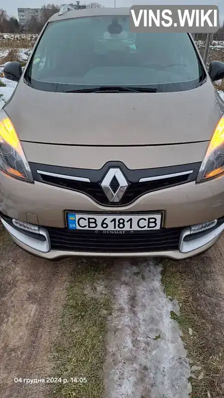 Мінівен Renault Scenic 2015 1.46 л. Ручна / Механіка обл. Чернігівська, Чернігів - Фото 1/21