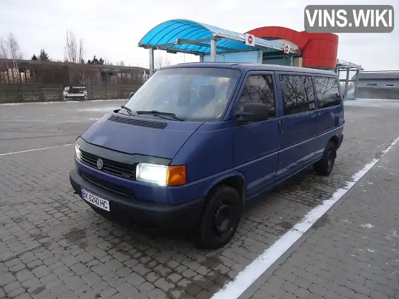 Мінівен Volkswagen Transporter 1999 2.5 л. Ручна / Механіка обл. Рівненська, Рівне - Фото 1/20