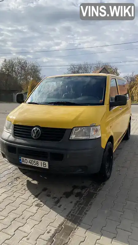 Минивэн Volkswagen Transporter 2006 1.9 л. Ручная / Механика обл. Закарпатская, location.city.solotvyno - Фото 1/9