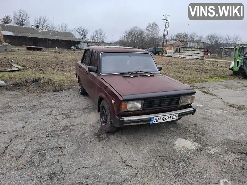 Седан ВАЗ / Lada 2107 1990 1.2 л. обл. Житомирская, Бердичев - Фото 1/8