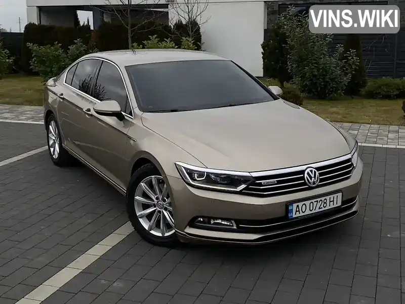 Седан Volkswagen Passat 2016 1.97 л. Робот обл. Закарпатська, Мукачево - Фото 1/21