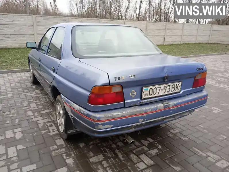 WF0FXXGCAFLG65455 Ford Orion 1990 Седан 1.4 л. Фото 2