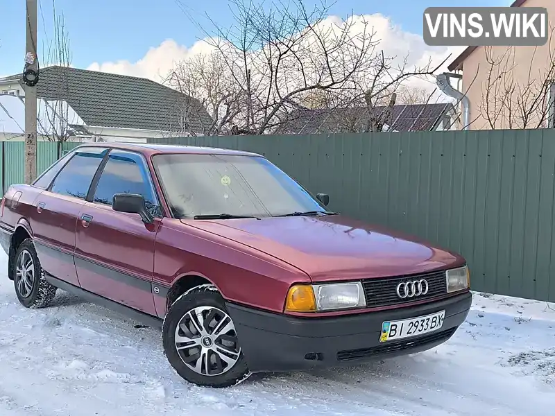 Седан Audi 80 1987 1.78 л. Ручна / Механіка обл. Полтавська, Миргород - Фото 1/19