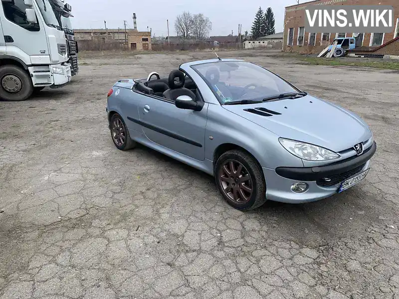 Кабриолет Peugeot 206 2002 1.59 л. Ручная / Механика обл. Ровенская, Дубно - Фото 1/20