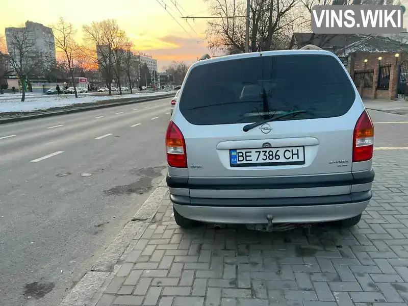 W0L0TGF75Y2193906 Opel Zafira 2000 Мінівен 1.99 л. Фото 6