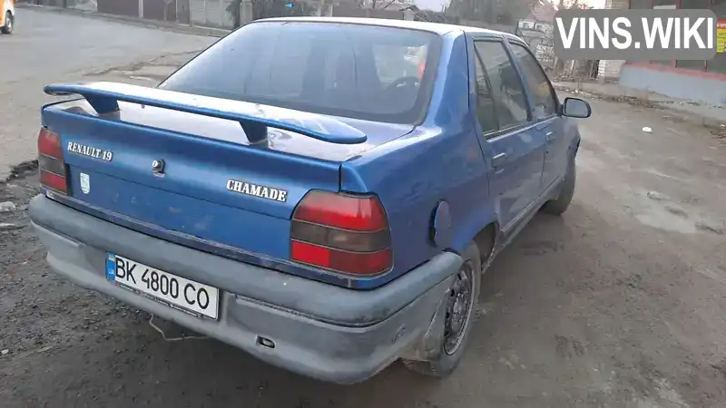 VF1L53B0502966533 Renault 19 1990 Седан 1.72 л. Фото 7